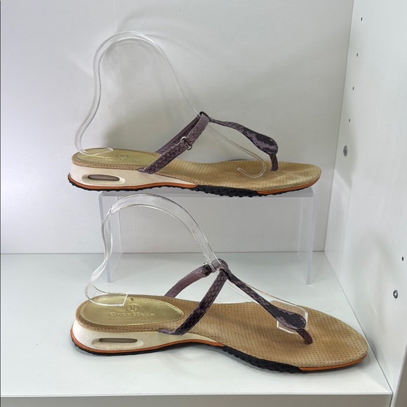 Cole Haan x Nike Air Purple Snakeskin T-Strap Sandals – Size 10B - Picture 4 of 10